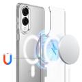 Samsung Galaxy S25 Edge Hybridikotelo - MagSafe-yhteensopiva - Läpinäkyvä