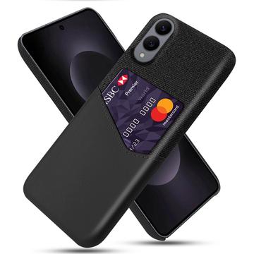 Samsung Galaxy S25 Edge KSQ Suojakuori Korttipidikkeellä - Musta
