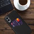 Samsung Galaxy S25 Edge KSQ Suojakuori Korttipidikkeellä - Musta
