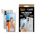 Samsung Galaxy S25 Edge PanzerGlass Care Flagship 3-in-1 -paketti - Kirkas
