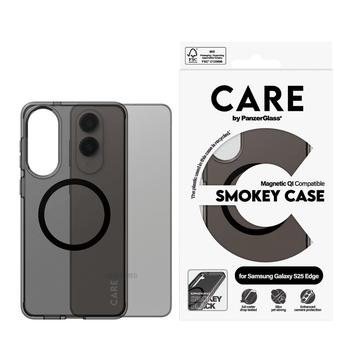 Samsung Galaxy S25 Edge PanzerGlass Care Smokey Urban Combat Suojakuori - MagSafe-yhteensopiva - Läpinäkyvä musta