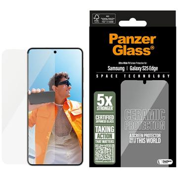 Samsung Galaxy S25 Edge PanzerGlass Ceramic Protection Ultra-Wide Fit EasyAligner Panssarilasi - 9H - Läpinäkyvä