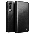 Samsung Galaxy S25 Edge Qialino Classic Lompakkomallinen Nahkakotelo - Musta