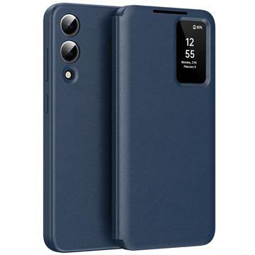 Samsung Galaxy S25 Edge Smart Clear View Käännä kotelo korttipaikalla - Safiiri