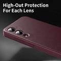 Samsung Galaxy S25 Edge Smart Clear View Käännä kotelo korttipaikalla - viininpunainen