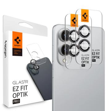Samsung Galaxy S25 Edge Spigen Glas.tR Ez Fit Optik Pro Kameralinssin Panssarilasi - 9H - Musta
