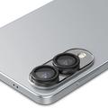 Samsung Galaxy S25 Edge Spigen Glas.tR Ez Fit Optik Pro Kameralinssin Panssarilasi - 9H - Musta