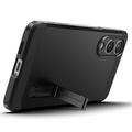 Samsung Galaxy S25 Edge Spigen Tough Armor Mag Suojakuori - Musta