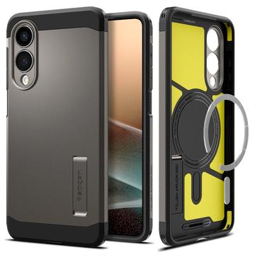 Samsung Galaxy S25 Edge Spigen Tough Armor Mag Suojakuori - Asemetallin Harmaa