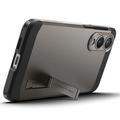 Samsung Galaxy S25 Edge Spigen Tough Armor Mag Suojakuori - Asemetallin Harmaa