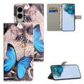 Samsung Galaxy S25 Edge Style Series Lompakkokotelo - Sininen Perhoset