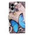Samsung Galaxy S25 Edge Style Series Lompakkokotelo - Sininen Perhoset