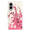 Samsung Galaxy S25 Edge Style Series Lompakkokotelo - Kirsikkapuun kukat