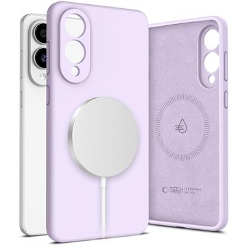Samsung Galaxy S25 Edge Tech-Protect nestemäinen silikoni kotelo - MagSafe yhteensopiva - Mauve värinen