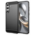 Samsung Galaxy S25 FE Harjattu TPU Suojakuori - Hiilikuitu