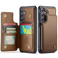 Samsung Galaxy S25 FE Caseme C22 Kotelo RFID-korttilompakko - ruskea