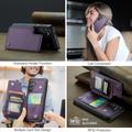 Samsung Galaxy S25 FE Caseme C22 Kotelo RFID-korttilompakko - Violetti
