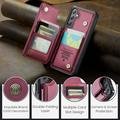 Samsung Galaxy S25 FE Caseme C22 Kotelo RFID-korttilompakko - punainen