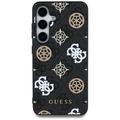 Samsung Galaxy S25 Guess 4G Printed Colored Peony Pattern MagSafe Kotelo - musta