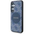 Samsung Galaxy S25 Guess 4G Round Patch Classic Logo Kotelo - MagSafe-yhteensopiva - sininen