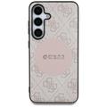 Samsung Galaxy S25 Guess 4G Round Patch Classic Logo Kotelo - MagSafe-yhteensopiva - Vaaleanpunainen värinen