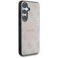 Samsung Galaxy S25 Guess 4G Round Patch Classic Logo Kotelo - MagSafe-yhteensopiva - Vaaleanpunainen värinen