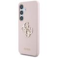 Samsung Galaxy S25 Guess Big 4G Logo Bottom Script Silikoni Kotelo - vaaleanpunainen