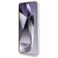 Samsung Galaxy S25 Guess Big 4G Logo Bottom Script Silikoni Kotelo - vaaleanpunainen