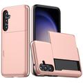 Samsung Galaxy S25 Hybridikotelo Liukuvalla Korttipaikalla - Ruusukulta