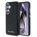 Samsung Galaxy S25 Karl Lagerfeld Saffiano Metal Logo -kotelo - musta