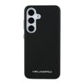 Samsung Galaxy S25 Karl Lagerfeld Saffiano Metal Logo -kotelo - musta