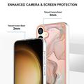 Samsung Galaxy S25 Marble Pattern Galvanoitu TPU-Suojakotelo