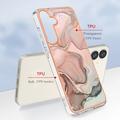 Samsung Galaxy S25 Marble Pattern Galvanoitu TPU-Suojakotelo