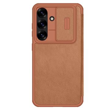 Samsung Galaxy S25 Nillkin Qin Pro Lompakkokotelo - Ruskea