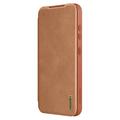 Samsung Galaxy S25 Nillkin Qin Pro Lompakkokotelo - Ruskea