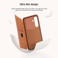 Samsung Galaxy S25 Nillkin Qin Pro Lompakkokotelo - Ruskea