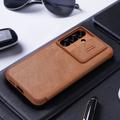 Samsung Galaxy S25 Nillkin Qin Pro Lompakkokotelo - Ruskea