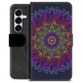 Samsung Galaxy S25+ Premium Lompakkokotelo - Värikäs Mandala