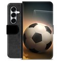 Samsung Galaxy S25+ Premium Lompakkokotelo - Jalkapallo