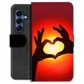 Samsung Galaxy S25 Premium Lompakkokotelo - Sydän Siluetti