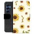 Samsung Galaxy S25 Premium Lompakkokotelo - Auringonkukka