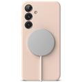 Samsung Galaxy S25 Ringke Liquid Silicone MagSafe Kotelo - Vaaleanpunaista Hiekkaa