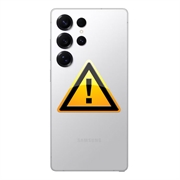 Samsung Galaxy S25 Ultra Takakannen Korjaus - Titaani Valkoinen Hopea