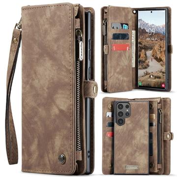 Samsung Galaxy S25 Ultra Caseme 008 2-in-1 Multifunctional Lompakkokotelo - Ruskea