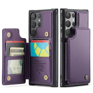 Samsung Galaxy S25 Ultra Caseme C22 Kotelo RFID-korttilompakko - Violetti