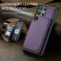 Samsung Galaxy S25 Ultra Caseme C22 Kotelo RFID-korttilompakko - Violetti