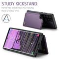 Samsung Galaxy S25 Ultra Caseme C22 Kotelo RFID-korttilompakko - Violetti