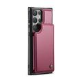 Samsung Galaxy S25 Ultra Caseme C22 Kotelo RFID-korttilompakko - punainen