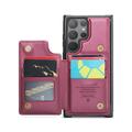 Samsung Galaxy S25 Ultra Caseme C22 Kotelo RFID-korttilompakko - punainen
