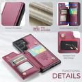 Samsung Galaxy S25 Ultra Caseme C22 Kotelo RFID-korttilompakko - punainen